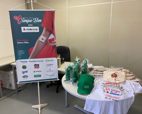 Rede Coop mobiliza colaboradores e convida população para campanha de doação de sangue, em Patos de Minas